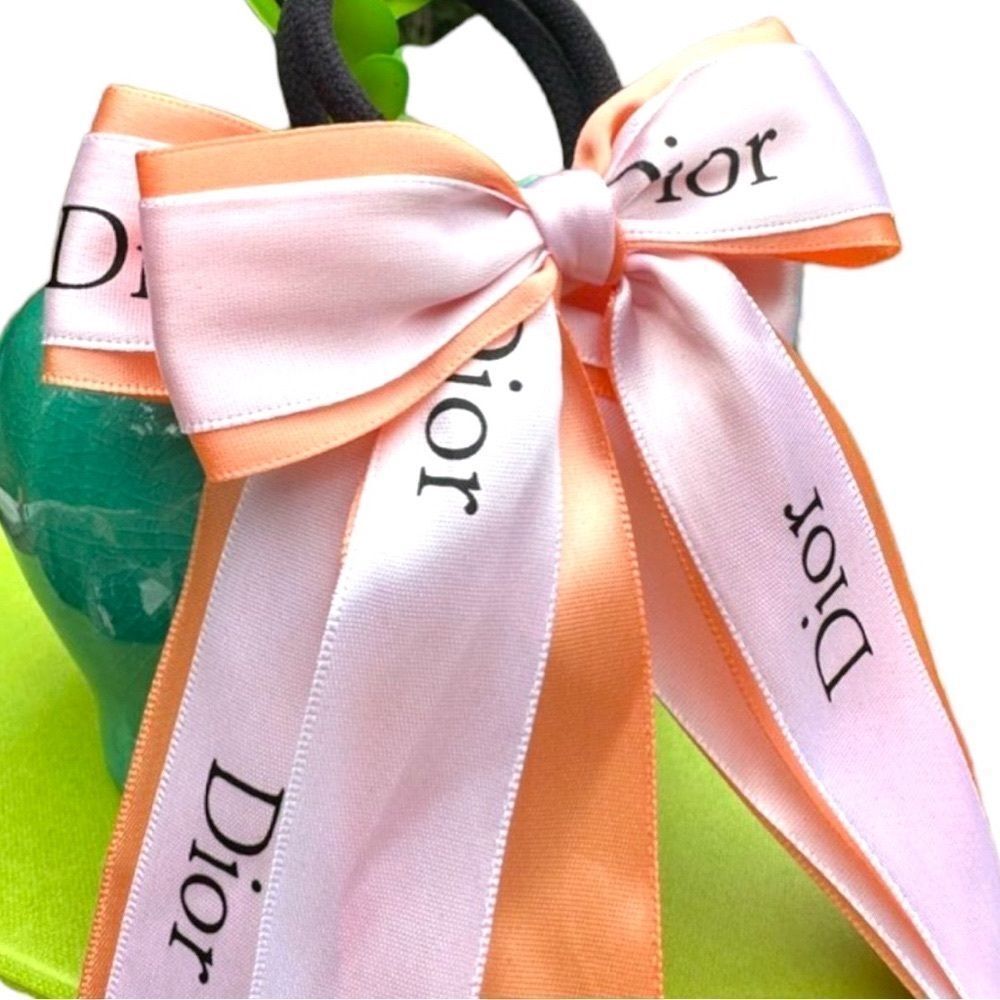 2pc monogram Ribbon Multi-Layer Butterfly Bow
Hair Scrunchie Fashionable Bo
